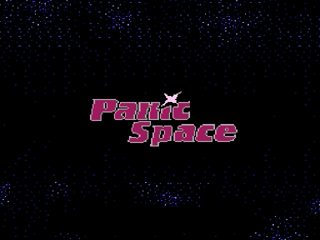 Panic Space title screen for Famicom Disk System